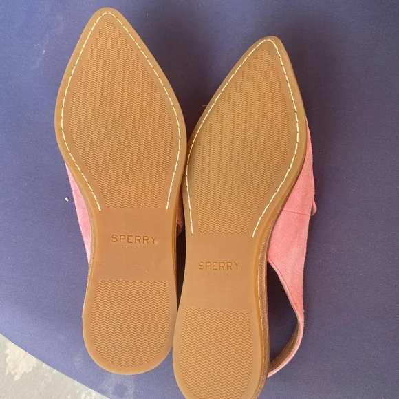 ❌SOLD❌Sperry Women's Saybrook Slingback Suede Loafer Flat- pink - size 5.5 - Picture 2 of 8